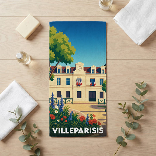 Serviette de bain 30 cm x 60 cm souvenir de Villeparisis