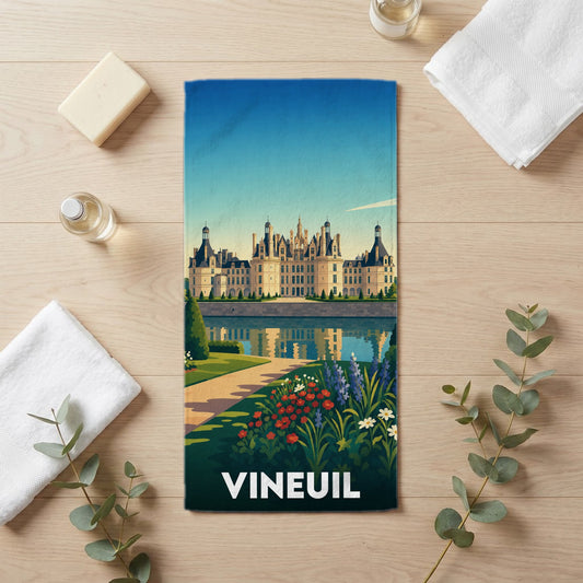Serviette de bain 30 cm x 60 cm souvenir de Vineuil