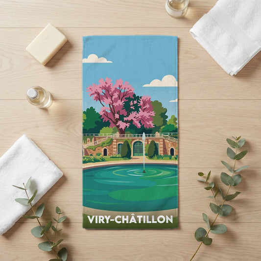 Serviette de bain 30 cm x 60 cm souvenir de Viry-Châtillon