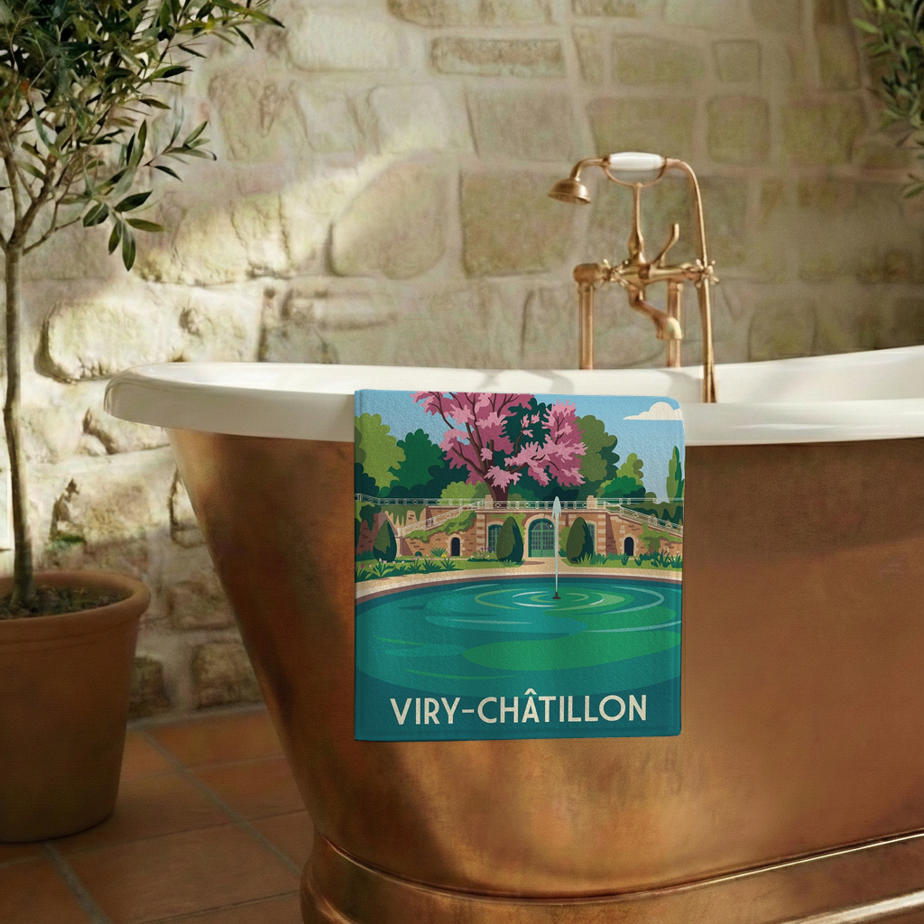 Serviette de bain 30 cm x 60 cm souvenir de Viry-Châtillon