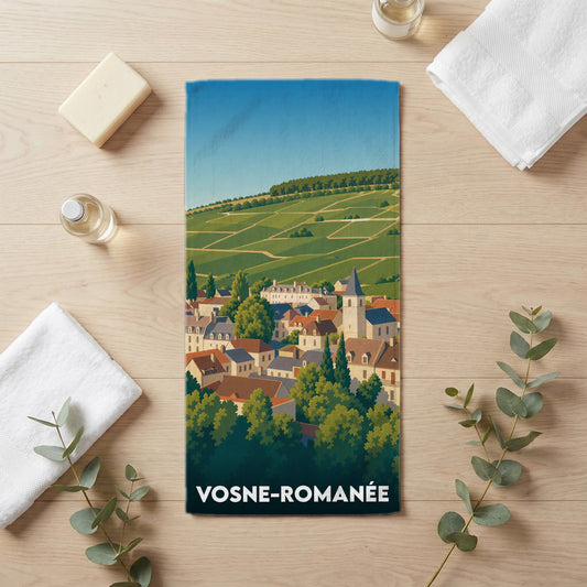 Serviette de bain 30 cm x 60 cm souvenir de Vosne-Romanée