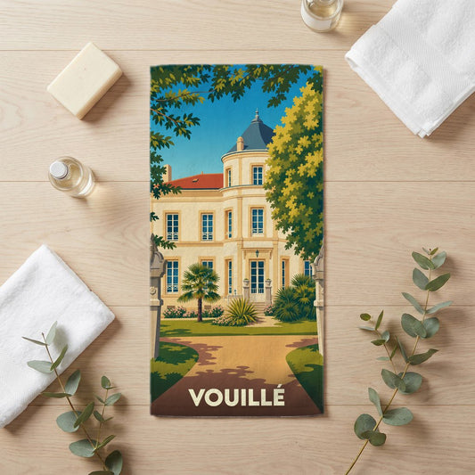Serviette de bain 30 cm x 60 cm souvenir de Vouillé