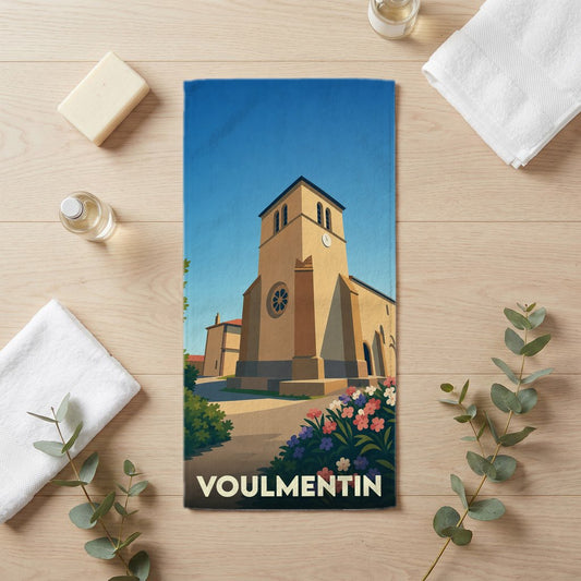 Serviette de bain 30 cm x 60 cm souvenir de Voulmentin