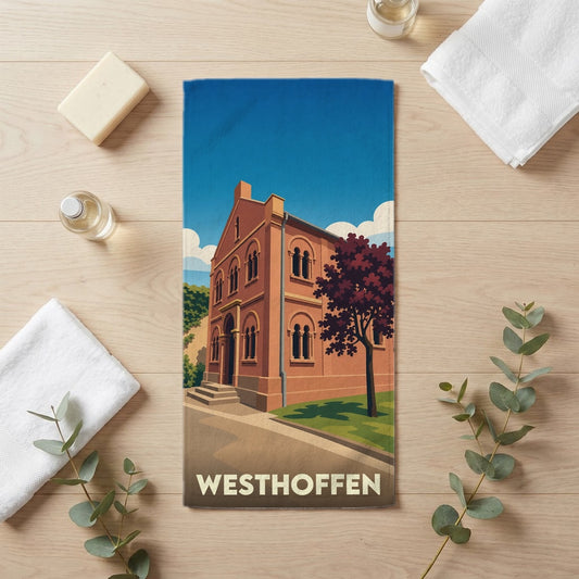 Serviette de bain 30 cm x 60 cm souvenir de Westhoffen