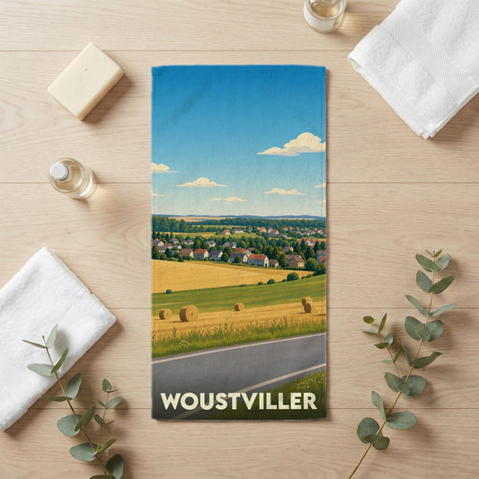 Serviette de bain 30 cm x 60 cm souvenir de Woustviller
