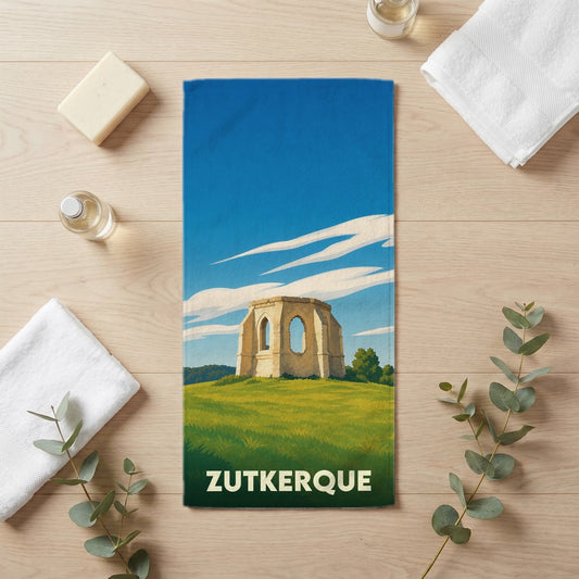 Serviette de bain 30 cm x 60 cm souvenir de Zutkerque