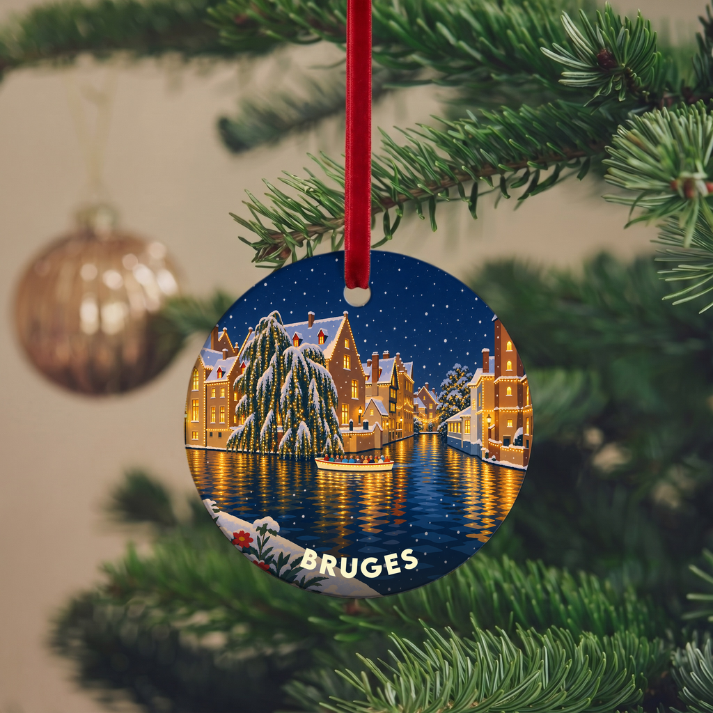 Suspension de Noël Bruges - version Nuit de Noël
