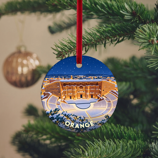 Suspension de Noël Orange - version Nuit de Noël