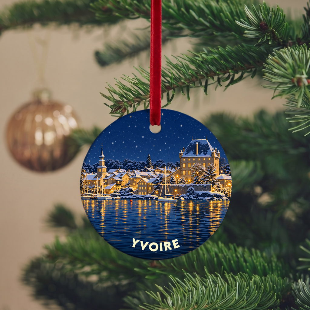 Suspension de Noël Yvoire - version Nuit de Noël