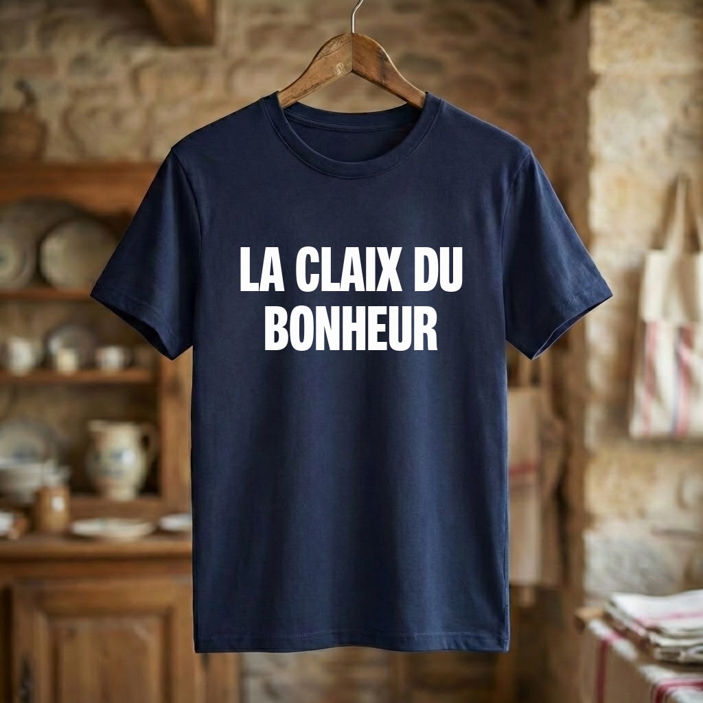 Tee-shirt Bleu marine souvenir de Claix (Charente)