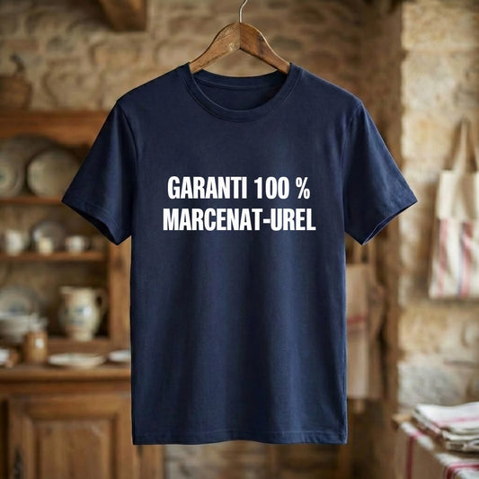 Tee-shirt Bleu marine souvenir de Marcenat (Cantal)